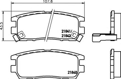 HELLA PAGID 8db355016471 -  Комплект тормозных колодок, дисковый тормоз